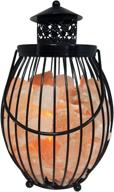 🏮 himalayan glow hs1342 lantern basket salt lamp, 7-9 lbs, amber glow логотип