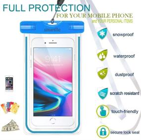 img 2 attached to Smartlle Waterproof Phone Pouch - Universal Dry Bag for iPhone & Samsung - Luminous - 4 Pack