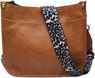 👜 stylish leather medium crossbody leopard print women's handbags & wallets: a fashionable fusion of functionality and trendiness logo