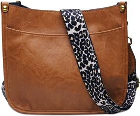 img 4 attached to 👜 Stylish Leather Medium Crossbody Leopard Print Women's Handbags & Wallets: A Fashionable Fusion of Functionality and Trendiness