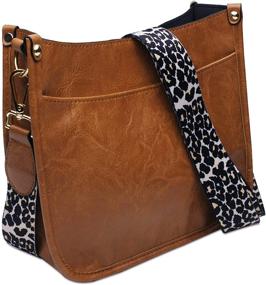 img 3 attached to 👜 Stylish Leather Medium Crossbody Leopard Print Women's Handbags & Wallets: A Fashionable Fusion of Functionality and Trendiness