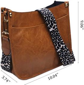 img 2 attached to 👜 Stylish Leather Medium Crossbody Leopard Print Women's Handbags & Wallets: A Fashionable Fusion of Functionality and Trendiness