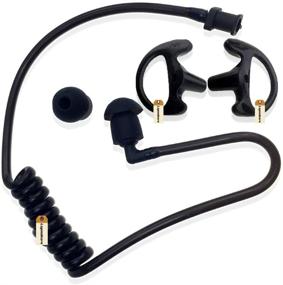 img 1 attached to 🎧 Lsgoodcare Replacement Acoustic Tube Earpiece with Earbuds - Compatible for Motorola Kenwood Icom Two-Way Radio Acoustic Coil Audio Mic Tube Earpiece Replacement