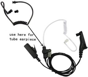 img 2 attached to 🎧 Lsgoodcare Replacement Acoustic Tube Earpiece with Earbuds - Compatible for Motorola Kenwood Icom Two-Way Radio Acoustic Coil Audio Mic Tube Earpiece Replacement