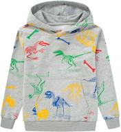 parent's pick: hzxvic dinosaur sweatshirt pullover 🦖 black 6t - trendy boys' fashion hoodie & sweatshirt logo