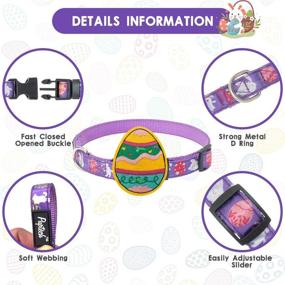img 1 attached to 🐶 PUPTECK Cute Dog Collars 3 Pack for Easter, All Fools' Day, and Daily Wear - Soft Adjustable Collars with Removable Cloth Decoration - Ideal Easter Gift for Small Medium Dogs