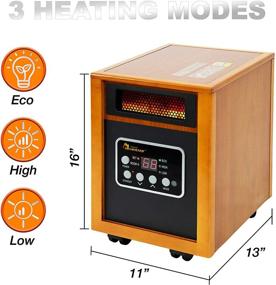 img 2 attached to Portable Space Heater: Dr Infrared Heater 1500-Watt, Optimal for Efficient Heating