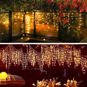 img 1 attached to Icicle Lights: 306 LED Christmas Fairy Hanging Lights for Indoor/Outdoor Decoration