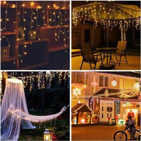 img 3 attached to Icicle Lights: 306 LED Christmas Fairy Hanging Lights for Indoor/Outdoor Decoration