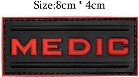 img 1 attached to Highly-Durable Rubber 3D PVC Paramedic EMT EMS Tactical Morale 🏥 Black Ops Red Patch - Medic Rubber Patch for Ultimate Performance