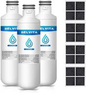 🚰 belvita adq747935 water filter replacement - compatible with lt1000p, lfxs26973s, lmxs28626s, lmxs30796s, lmxc23796s, kenmore elite 9980 adq74793501 mdj64844601 - 3 pack логотип