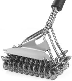 img 4 attached to 🔥 Etens Safe Grill Brush: Bristle Free Stainless Steel BBQ No Wire Cleaning Brush for Gas Porcelain Weber Grill – Best Wireless Grate Cleaner for Outdoor Barbecues