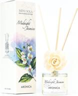 🌸 aronica mini flower and reed diffuser: midnight jasmine scent, 1.35 oz/40 ml - luxurious bathroom diffuser for unforgettable home fragrance логотип