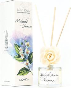 img 4 attached to 🌸 Aronica Mini Flower and Reed Diffuser: Midnight Jasmine Scent, 1.35 oz/40 ml - Luxurious Bathroom Diffuser for Unforgettable Home Fragrance