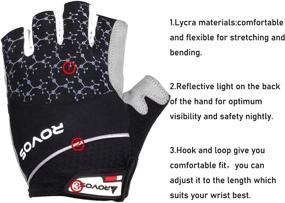 img 3 attached to ROVOS Mountain Bikes Gloves Men: Half Finger 3D Gel Padding, Breathable & Anti-Slip Cycling Gloves with Shock Absorption