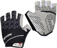 rovos mountain bikes gloves men: half finger 3d gel padding, breathable & anti-slip cycling gloves with shock absorption logo