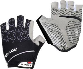 img 4 attached to ROVOS Mountain Bikes Gloves Men: Half Finger 3D Gel Padding, Breathable & Anti-Slip Cycling Gloves with Shock Absorption