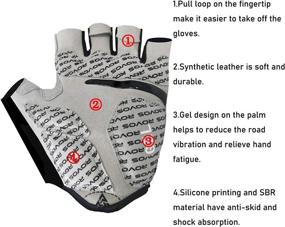 img 2 attached to ROVOS Mountain Bikes Gloves Men: Half Finger 3D Gel Padding, Breathable & Anti-Slip Cycling Gloves with Shock Absorption