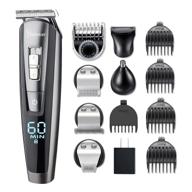 💈 hatteker cordless hair clipper beard trimmer kit for men - 5 in 1 precision hair mustache grooming set, waterproof, usb rechargeable logo