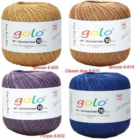 img 3 attached to Golo Size 10 Bronze-605 Cotton Crochet Thread Balls - Premium Quality Cotton Knitting Yarn for Crochet Projects