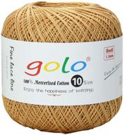 golo size 10 bronze-605 cotton crochet thread balls - premium quality cotton knitting yarn for crochet projects logo