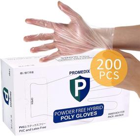 img 4 attached to 🧤 Latex-Free TPE Disposable Gloves (200PCS) - Safe for Kitchen, Household Cleaning, and Food Handling