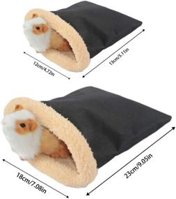 img 3 attached to 🐹 Winter Warmth for Small Pets: 7.08 x 9.05 Inch Hamster Sleeping Bag – Cozy Plush Bed for Hedgehogs, Guinea Pigs, Squirrels, and More!