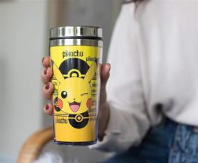 img 1 attached to 🔋 Pikachu Pokemon Travel Mug Featuring Stainless Steel Lid