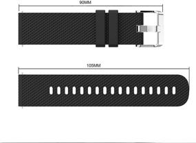 img 1 attached to 📱 Junboer 20mm Quick Release Silicone Replacement Strap for Garmin Vivoactive 3/Forerunner 645/Galaxy Active 2 40 44mm/Galaxy Watch 3 41mm/Samsung Galaxy 42mm