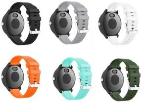 img 3 attached to 📱 Junboer 20mm Quick Release Silicone Replacement Strap for Garmin Vivoactive 3/Forerunner 645/Galaxy Active 2 40 44mm/Galaxy Watch 3 41mm/Samsung Galaxy 42mm