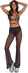 img 3 attached to IHeartRaves Unapologetic Rhinestone Bottoms Medium Women's Clothing