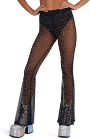 img 4 attached to IHeartRaves Unapologetic Rhinestone Bottoms Medium Women's Clothing