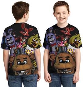 img 2 attached to 👕 Five Nights at Freddy 3D Print T-Shirts: Stylish Fashion for Boys and Girls