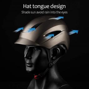 img 2 attached to 🚴 Classic Urban Commuter Bike Helmet with Hat Tongue Design and Rechargeable USB Safety Light - Adjustable Size for Men and Women (22.44-24.41 Inches) - Adult Bicycle Helmet for Road Cycling