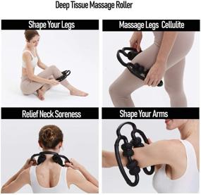 img 1 attached to Black Zealtop Leg Rollers: Optimal Relief for 🖤 Cellulite, Calves, Arms, and Tennis Elbows with Roller Pro Massager