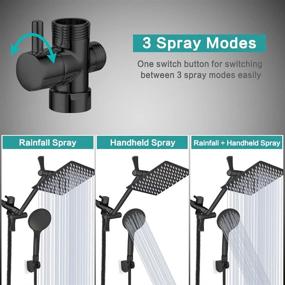 img 3 attached to 8‘’ High Pressure Rainfall Shower Head/Handheld - The Perfect Shower Experience