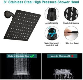 img 2 attached to 8‘’ High Pressure Rainfall Shower Head/Handheld - The Perfect Shower Experience