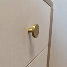 img 1 attached to Stylish Dia.30MM Solid Brass Cabinet Knob: Golden Cabinet Hardware for a Touch of Elegance in Any Space