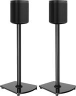 🔊 high-quality wireless speaker stands for sonos speakers – pair of sonos stands compatible with sonos one, one sl, play:1, play:3, and play:5. sturdy floor speaker mount with efficient cable management in sleek black design logo