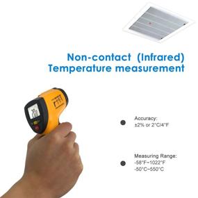 img 3 attached to Helect Non-Contact Infrared Thermometer -58°F to 1022°F (-50°C to 550°C), Digital Laser Temperature Gun with LCD Display (NOT for Human)