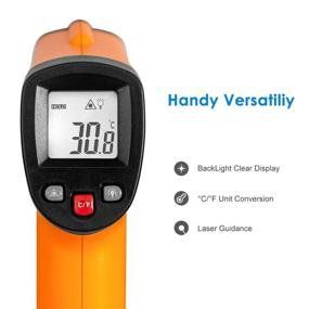 img 2 attached to Helect Non-Contact Infrared Thermometer -58°F to 1022°F (-50°C to 550°C), Digital Laser Temperature Gun with LCD Display (NOT for Human)