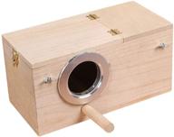 hurricom pet wood cage: premium parakeet nesting box for breeding & sheltering various birds incl. lovebirds, finches, cockatiels, budgies, conures & parrots logo