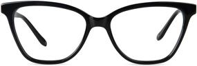 img 4 attached to GUDVUE Women's Cat Eye Blue Light Blocking Glasses for Computer Reading/TV/Phones, Anti Glare/UV400/Eye Strain, Black