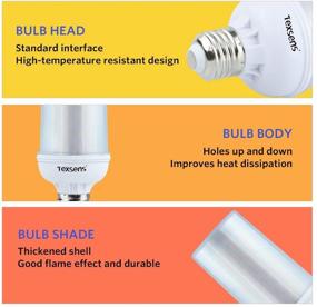img 1 attached to Captivating Texsens Flame Effect Light Bulbs: Illuminate with Mesmerizing Flames