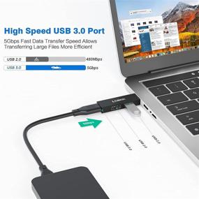 img 2 attached to LOBKIN USB Hub Splitter 3.0, USB Extender Multi Port Adapter с 1 портом USB 3.0 и 2 портами USB 2.0, мини USB хаб для ПК, ноутбука, PS4 / PS5, телевизора, MacBook, Mac Pro, Mac Mini, iMac, Surface Pro, XPS, флеш-накопителя