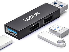 img 4 attached to LOBKIN USB Hub Splitter 3.0, USB Extender Multi Port Adapter с 1 портом USB 3.0 и 2 портами USB 2.0, мини USB хаб для ПК, ноутбука, PS4 / PS5, телевизора, MacBook, Mac Pro, Mac Mini, iMac, Surface Pro, XPS, флеш-накопителя