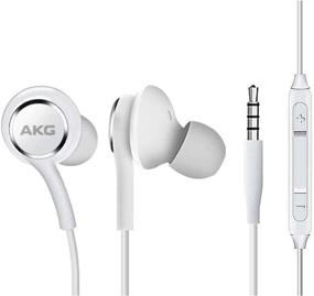 img 1 attached to OEM Incredible 2019 Stereo Headphones for Samsung Galaxy S10 S10e S10 Plus with Braided Cable - AKG Designed - Built-in Microphone (White)