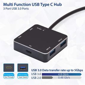 img 2 attached to 💻 Syba USB Type-C Hub: 60W PD Power Delivery, 4K HDMI, USB 3.1 Gen 1, SD-HUB50115