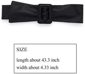 img 2 attached to Gemily Leather Waistband Bowknot Bowknot