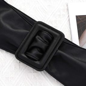 img 1 attached to Gemily Leather Waistband Bowknot Bowknot